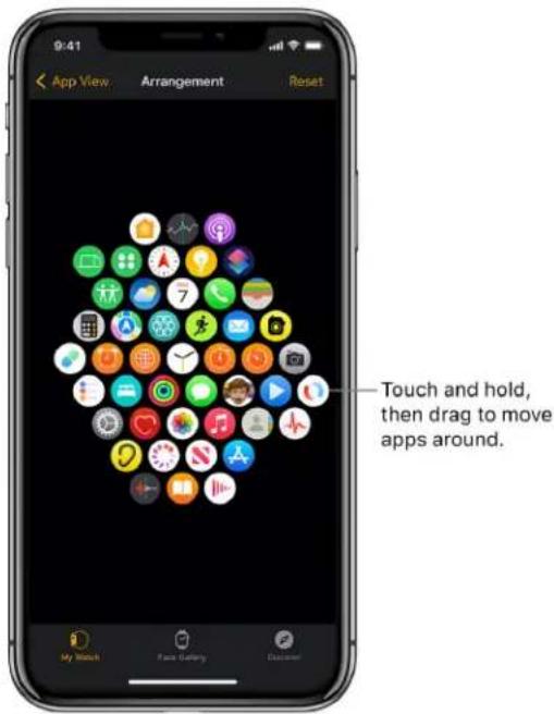 9:41 App View Arrangement Reset Touch and hold, then drag to move apps around. My Touch Fines Battery Cancel