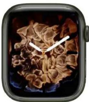 Smartwatch with a chocolate rose wallpaper displayed on its screen (no text or symbols visible)