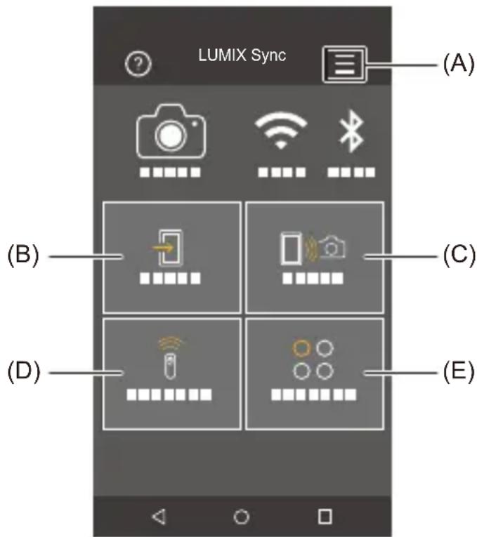 LUMIX Sync (A) (B) (C) (D) (E)