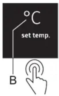 °C réglage temp. B