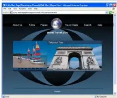 My Web Page/Research/ITs and IT/IC/What/Travel.html, Microsoft Internet Explorer About Us FAQs Place Travel Deals Search Help WorldTravel.com Take our Tour Google Search Engine Google Search Engine Google Search Engine