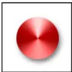 Red circular gradient sphere on white background (no text or symbols)