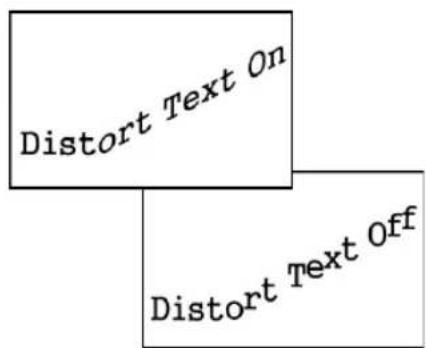 Distort Text On Distort Text Off