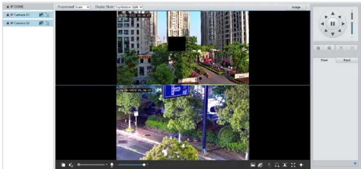 IP DOME IP Camera 01 IP Camera 02 Proportional Scale Display Mode TopBottom Split Image 06-08-2022 06:36:57 06-08-2022 06:36:57 2022
