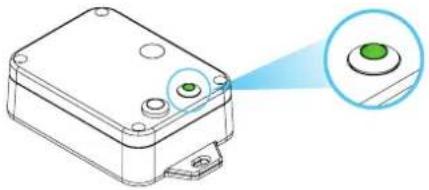 Technical line drawing of a device with a highlighted green circular component (no text or symbols)