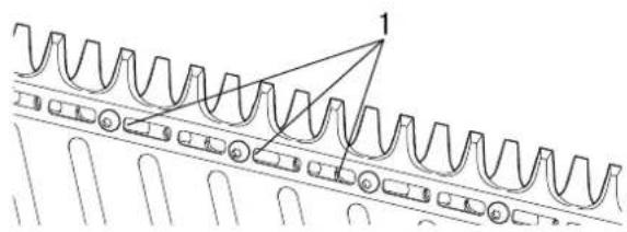 Shindaiwa HT320S - Lubrificazione delle lame (ogni 4 ore di funzionamento) - 1