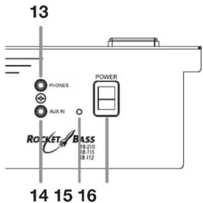 13 PHONES AUX IV POWER ROCKET BASS 18-210 18-175 18-172 14 15 16