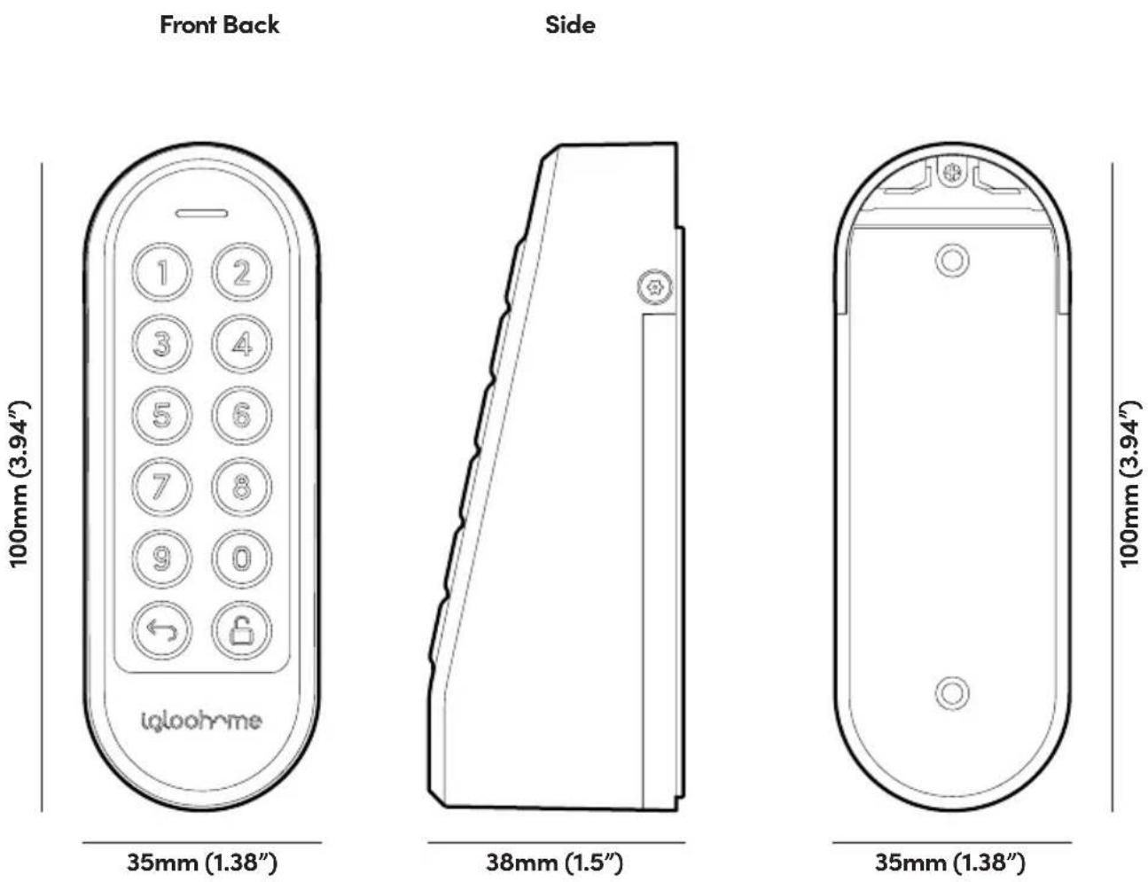 igloohome Keypad - Specifications - 1