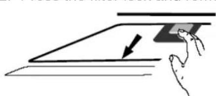 Illustration of a hand pressing down on a flat surface with a downward arrow (no text or symbols)