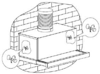 Technical line drawing of a mechanical assembly with two circular components and a central cylindrical component.