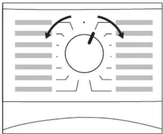 Diagram showing a circular object with arrows indicating rotation or movement, surrounded by horizontal bars (no text or symbols).
