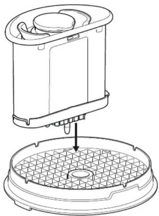Technical line drawing of a mechanical device with a base plate and internal components (no text or symbols)