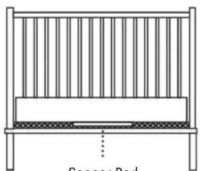 Diagram of a Sensor Pad installation with vertical bars and base structure (no text or symbols)