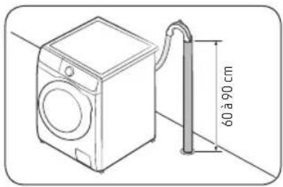 SAMSUNG WD8ET554ABE - ÉTAPE 5 Positionnement du tuyau de vidange - 2