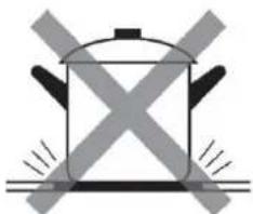 Simple line drawing of a cooking pot with crossed x-shaped panes and diagonal lines (no text or symbols).