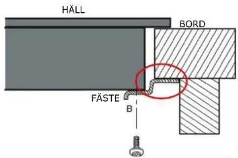 HÄLL BORD FÄSTE B
