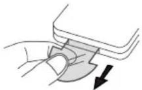 Diagram of a mechanical component with a downward arrow indicating force or direction (no text or symbols present)