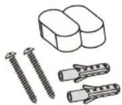 Illustration of screw fasteners and clamps (no text or symbols).