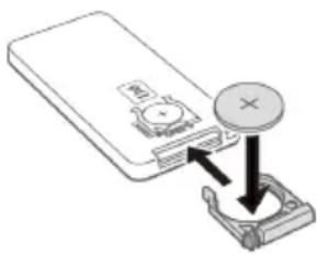 Diagram showing a device being inserted into a housing, with no visible text or symbols.