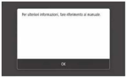 Per ulteriori informazioni, fare riferimento al manuale. OK