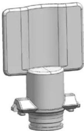 3D rendered mechanical component with flanged top and threaded base (no text or symbols).