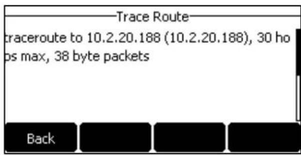 Trace Route traceroute to 10.2.20.188 (10.2.20.188), 30 ho ps max, 38 byte packets Back