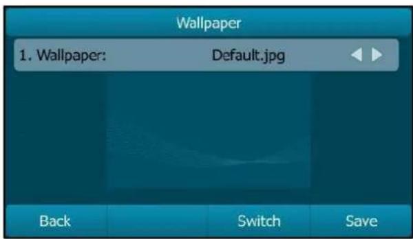 Wallpaper 1. Wallpaper: Default.jpg Back Switch Save