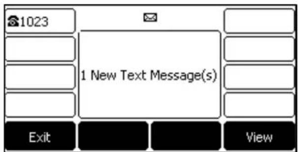 1023 1 New Text Message(s) Exit View