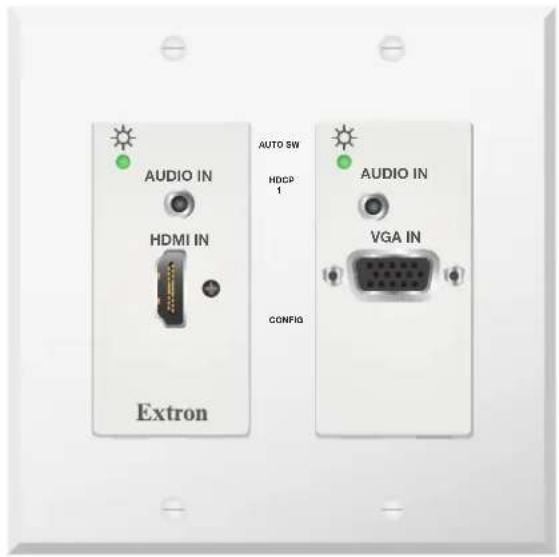 AUDIO IN HDMI IN Extron AUTO SW HDCP 1 CONFIG AUDIO IN VGA IN