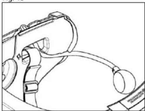 Line drawing of a robotic arm with attached sensors and a paper label (no text or symbols on the diagram itself)