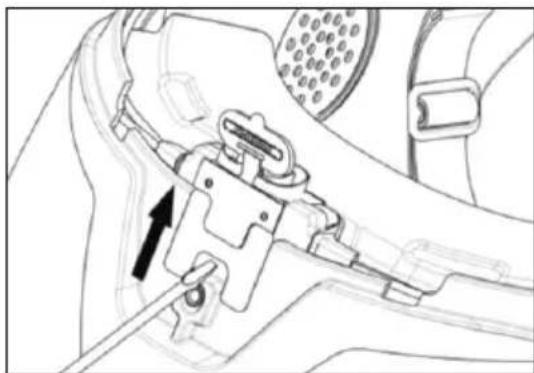 Technical line drawing of a mechanical assembly with no visible text or symbols