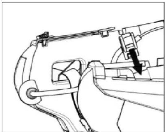 Technical line drawing of a mechanical assembly with no visible text or symbols
