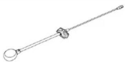 Line drawing of a laboratory probe with a long rod and cap (no text or symbols)