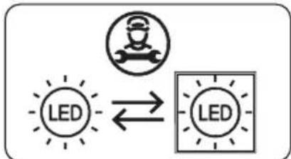 graph TD A["LED"] --> B["Robot Icon"] B --> C["LED"] style A fill:#f9f,stroke:#333 style B fill:#ccf,stroke:#333 style C fill:#cfc,stroke:#333