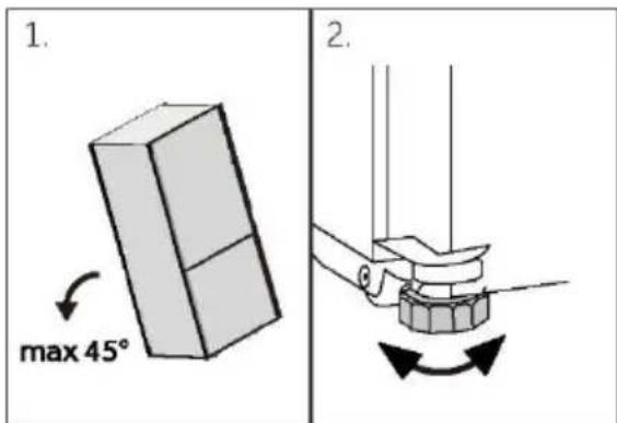 1. max 45° 2.