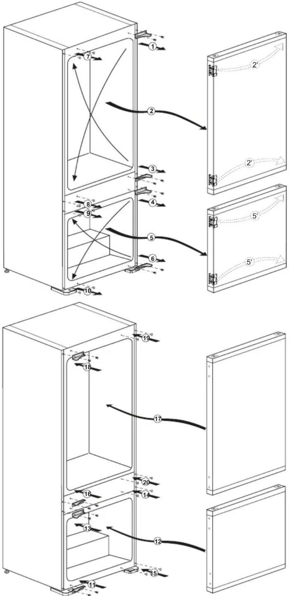 BEKO B5BCNA295HS - De deuren omkeren - 1