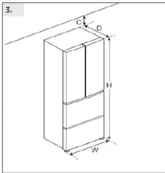 HAIER HFKR7819DNGB - Вимоги до простору - 3