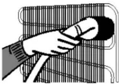 Illustration of a hand holding a tool over a grid-patterned surface, no text or symbols.