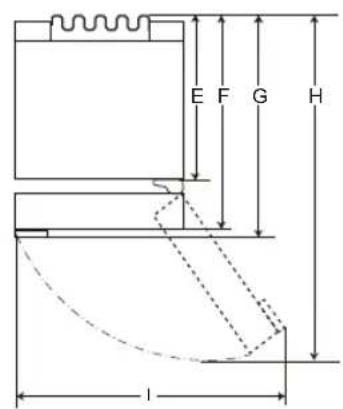 LG GBV3100APY - Dimensjoner og klaring - 2