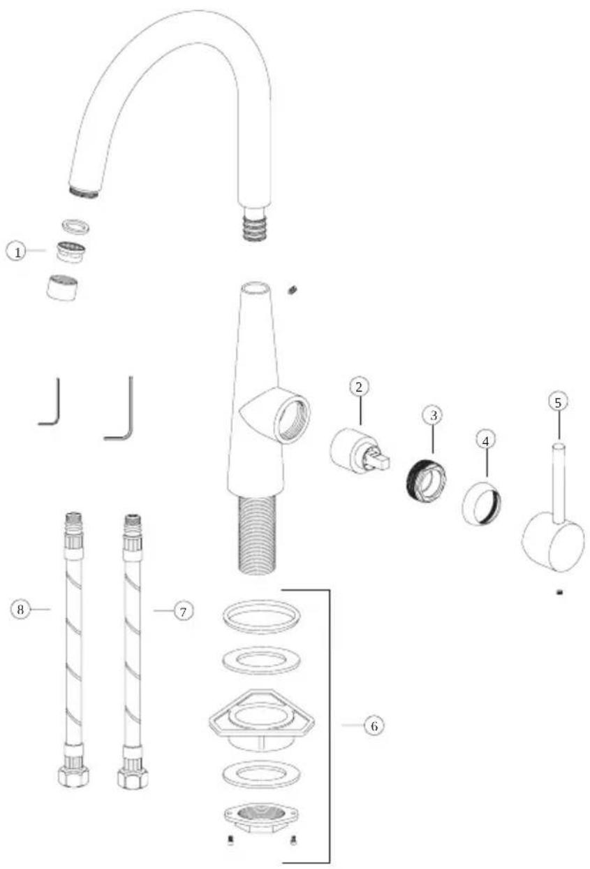 FRANKE STL-BR-304 - Liste des pièces de rechange/de remplacement STL-BR-304 / IBK / GLD - 1