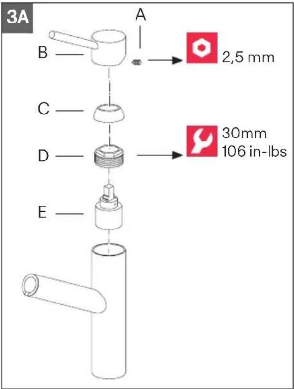 3A A B — 2,5 mm C — D — E — 30 mm 106 in-lbs