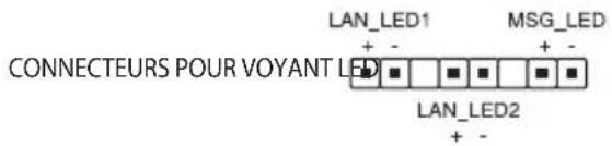 LAN_LED1 + - MSG_LED CONNECTEURS POUR VOYANT LED LAN_LED2 + -