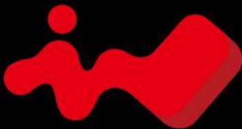 Abstract red graphic with flowing shapes on black background (no text or symbols)