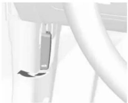 Close-up of a white mechanical component with a metallic bracket and curved arm (no visible text or symbols)