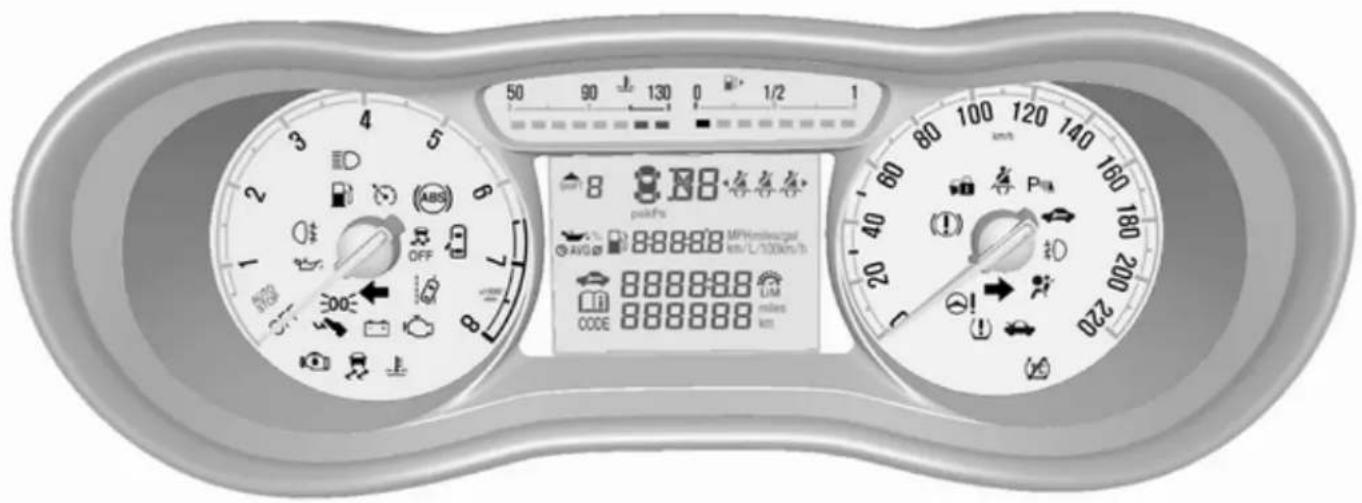 50 90 130 0 1/2 1 2 3 4 5 6 7 8 9 10 11 12 13 14 15 16 17 18 19 20 polarfs 8 MPkm/h AVG 888888 km/L/100km/h 888888 miles CODE 888888 km