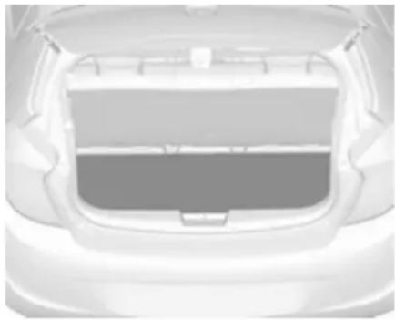 Front view of a white car trunk with open lid (no visible text or symbols)