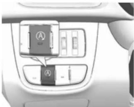 Interior view of a car showing two compartments with labeled boxes (no readable text or symbols)