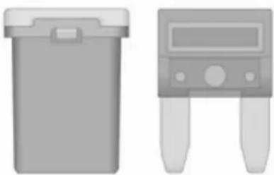 Two gray electronic components with metal pins, one rectangular and one square (no text or symbols visible)