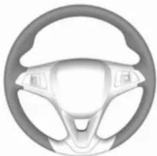 Top-down view of a car steering wheel (no text or symbols visible)