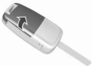 Close-up of a mobile phone with a scroll wheel and a black arrow pointing to the left side (no text or symbols visible)